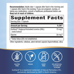 DGL Ultra capsules arranged in bottle for vegan digestive support