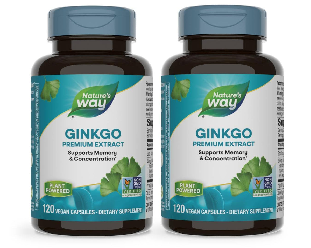 Nature's Way Ginkgo Memory and Concentration bottle - 120 capsules