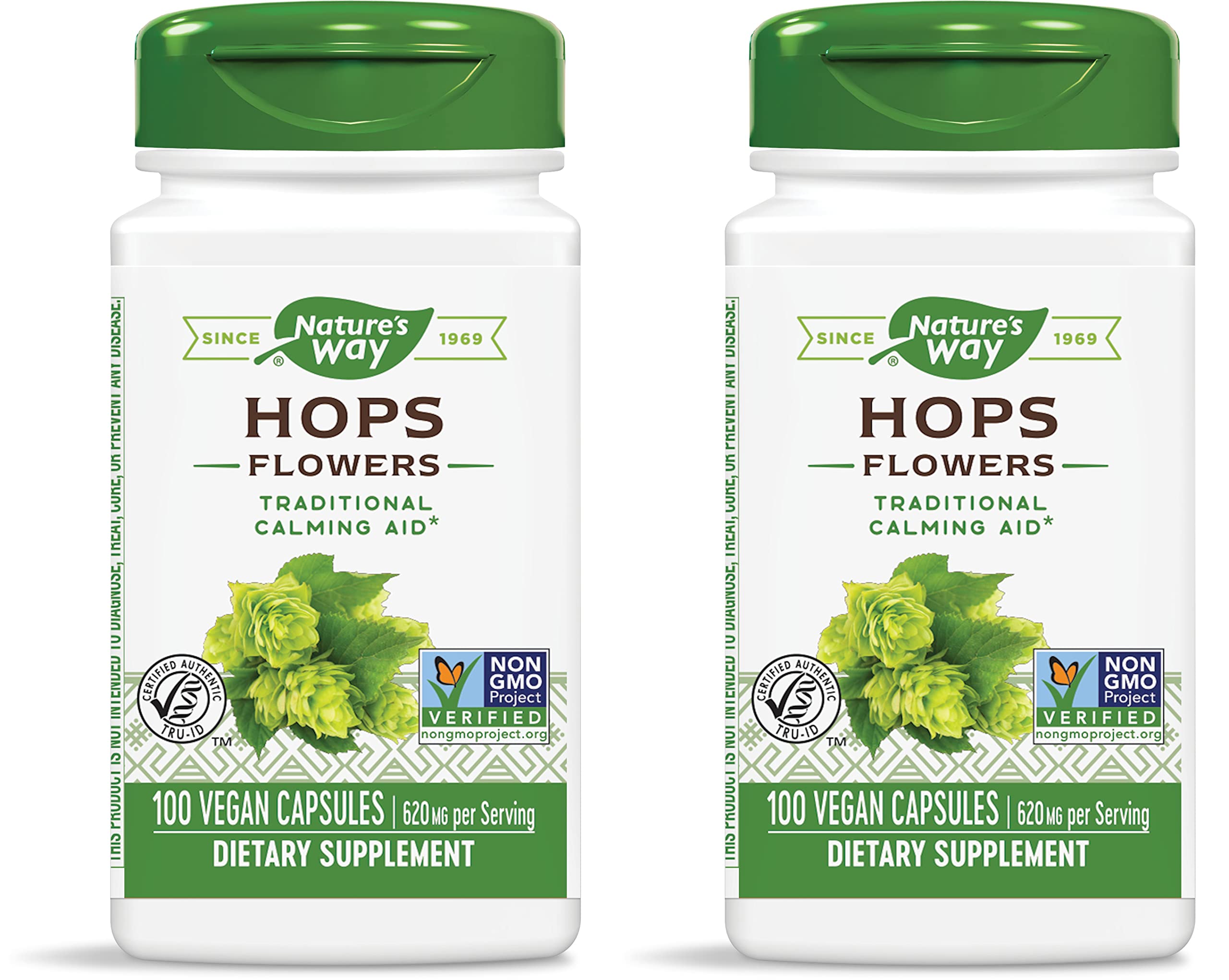 Nature's Way Hops Flowers bottle with label