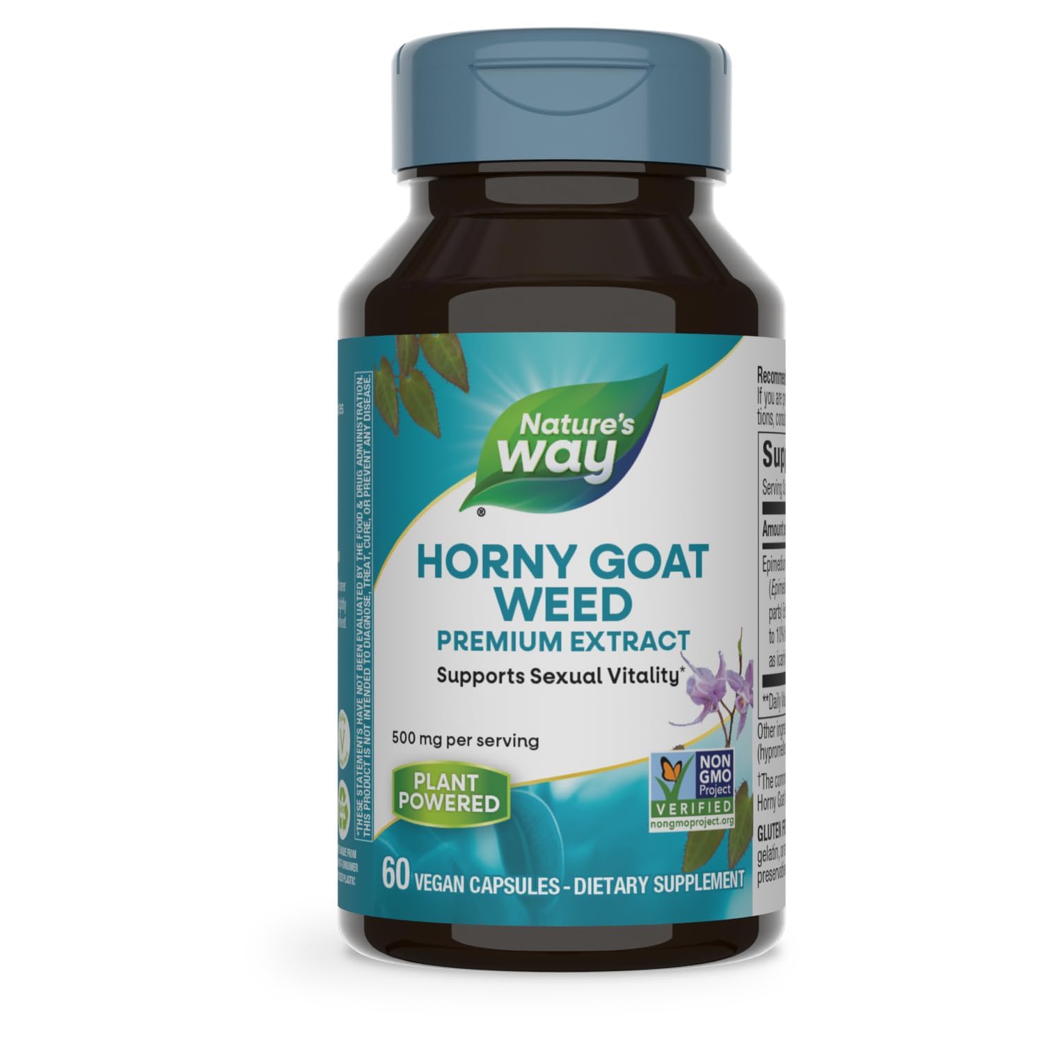 Nature's Way Horny Goat Weed bottle front for daily vitality support