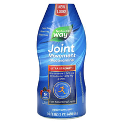 Bottle of Nature's Way Joint Movement Glucosamine Liquid Berry Flavor, 16 oz