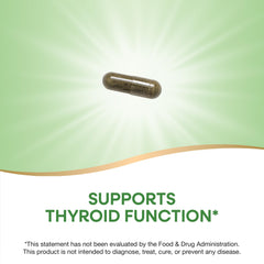 Label showing iodine content on Nature's Way Kelp bottle