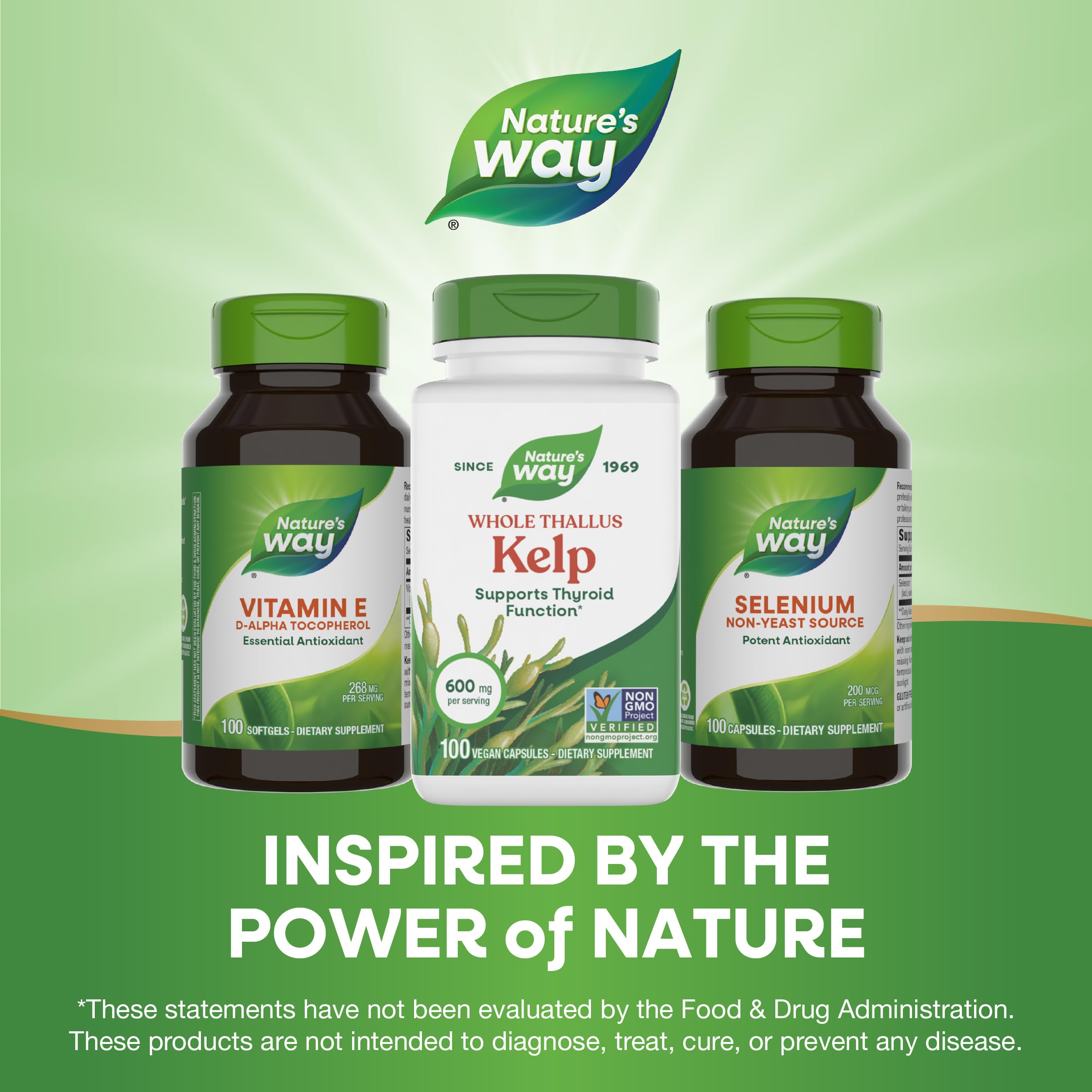 100-count Nature's Way Kelp bottle
