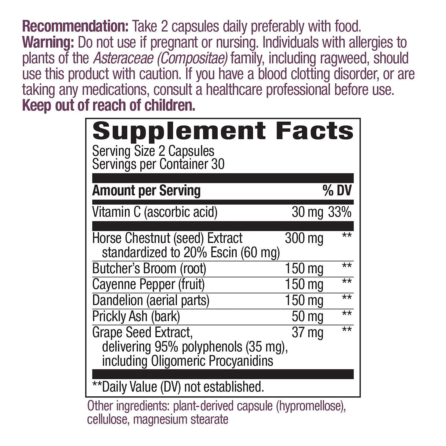 Container of 60 vegan capsules