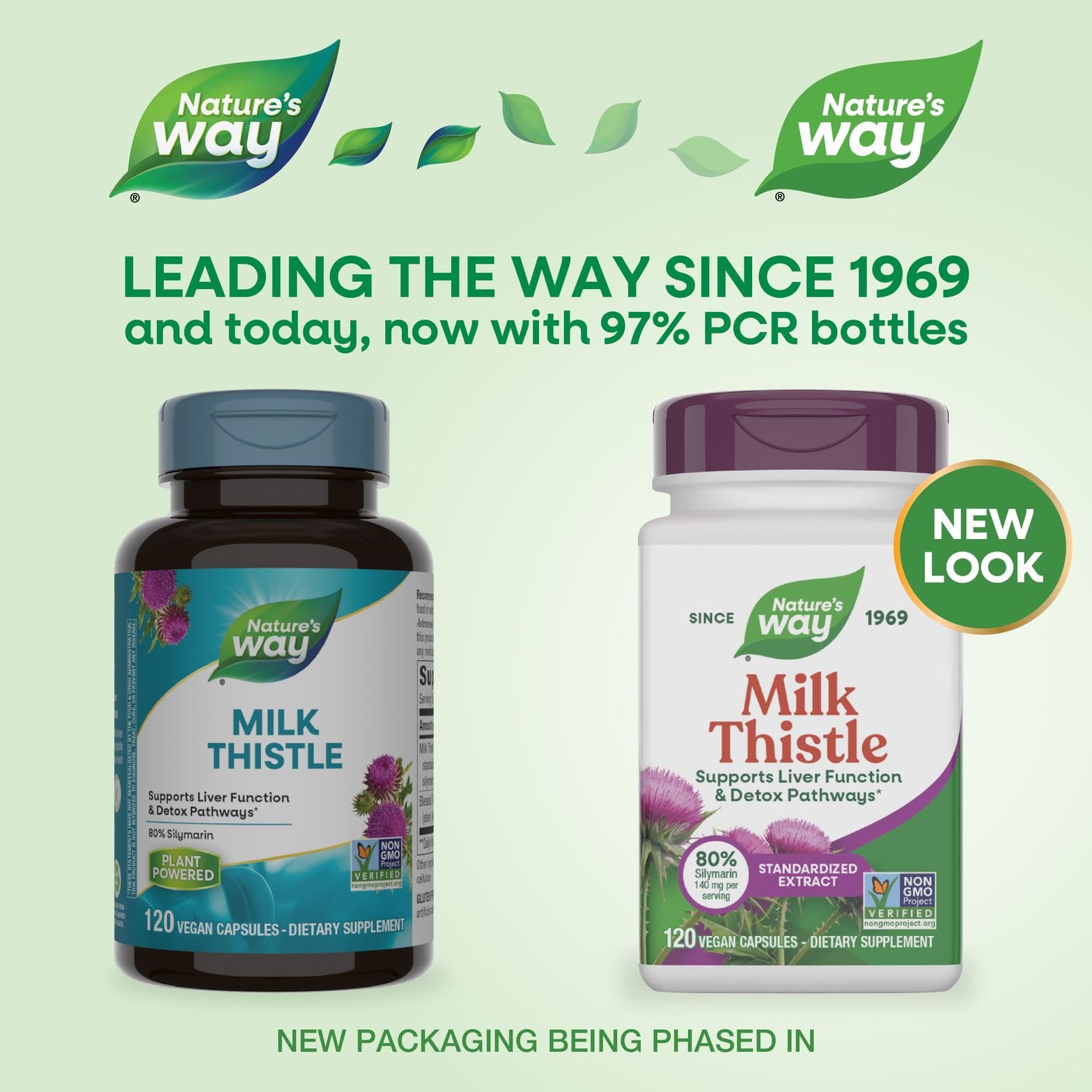 Supplement facts panel for Nature's Way Milk Thistle