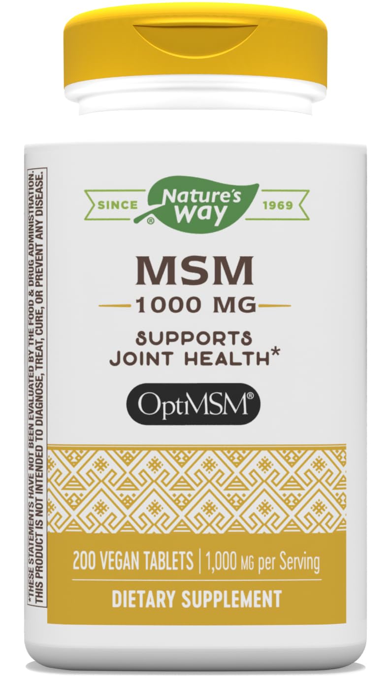 Nature's Way MSM 1000 mg bottle - front view