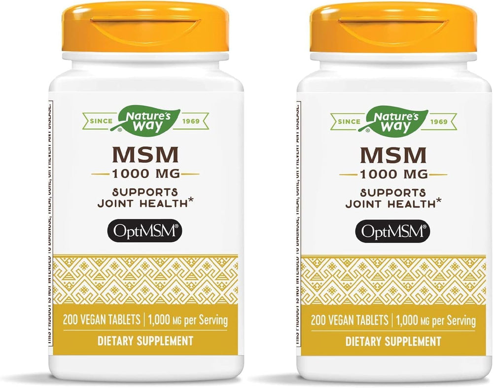 Front label of Nature's Way MSM 1000 mg bottle