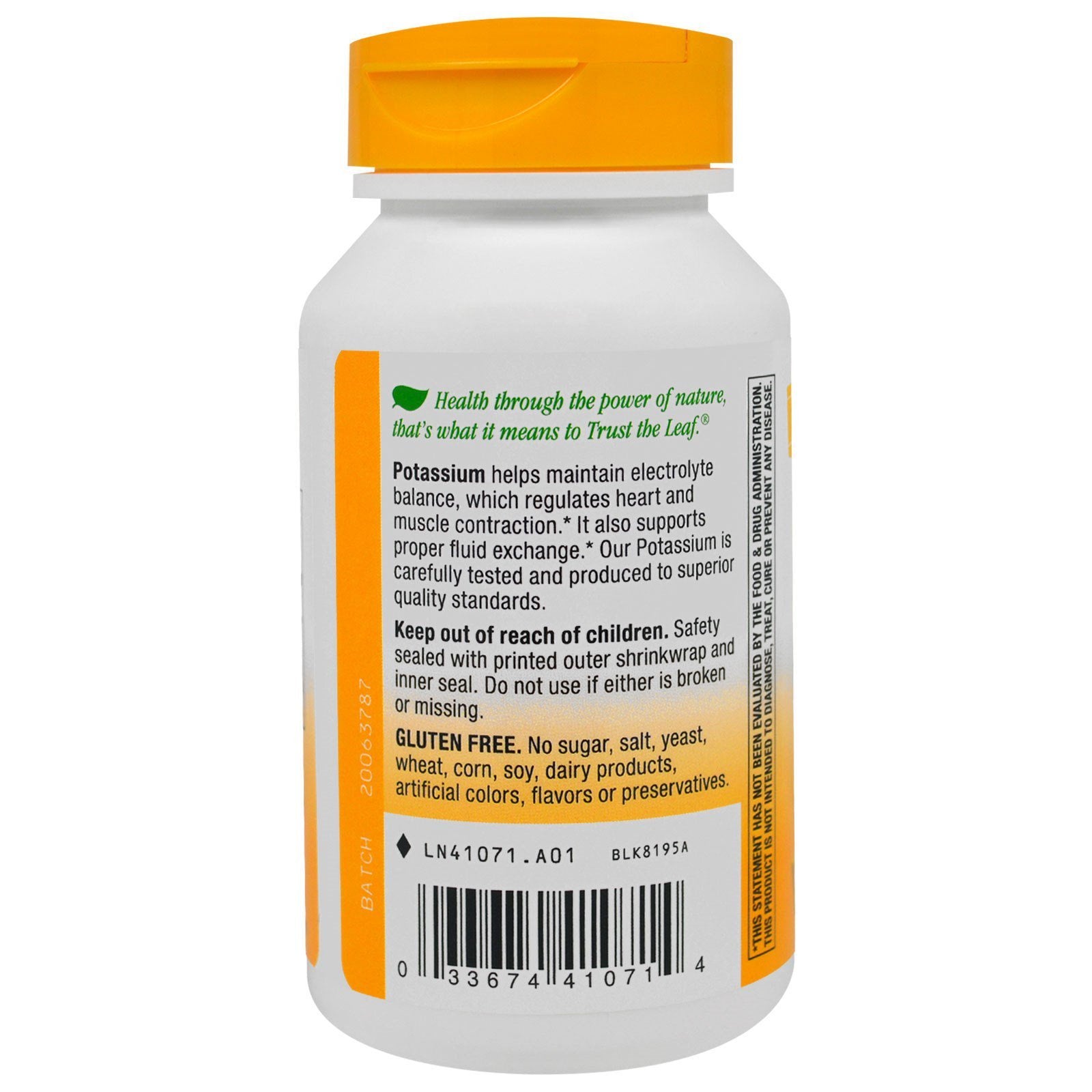 Nature's Way Potassium Complex 100 Caps bottle packaging