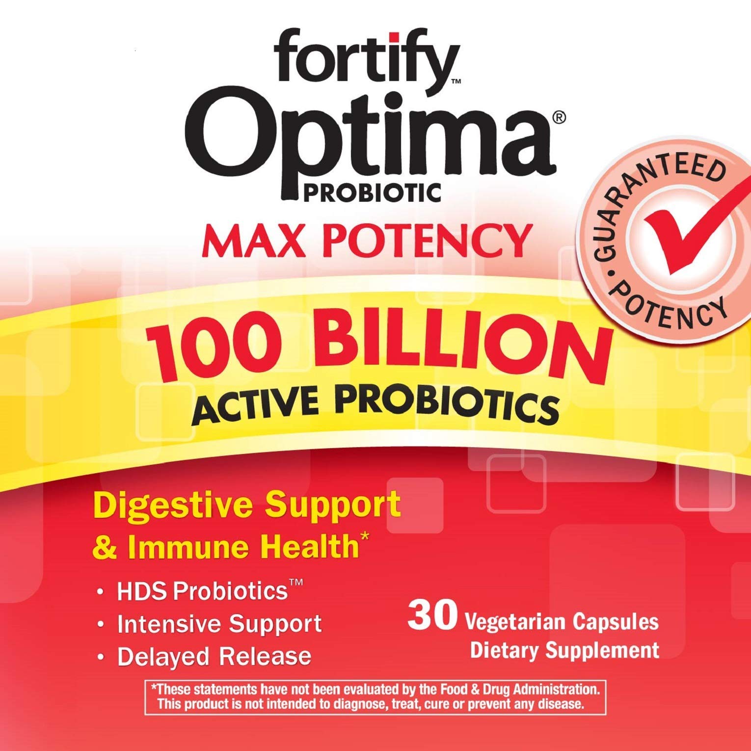 Illustration of multiple probiotic strains included in Fortify Optima