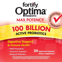 Illustration of multiple probiotic strains included in Fortify Optima
