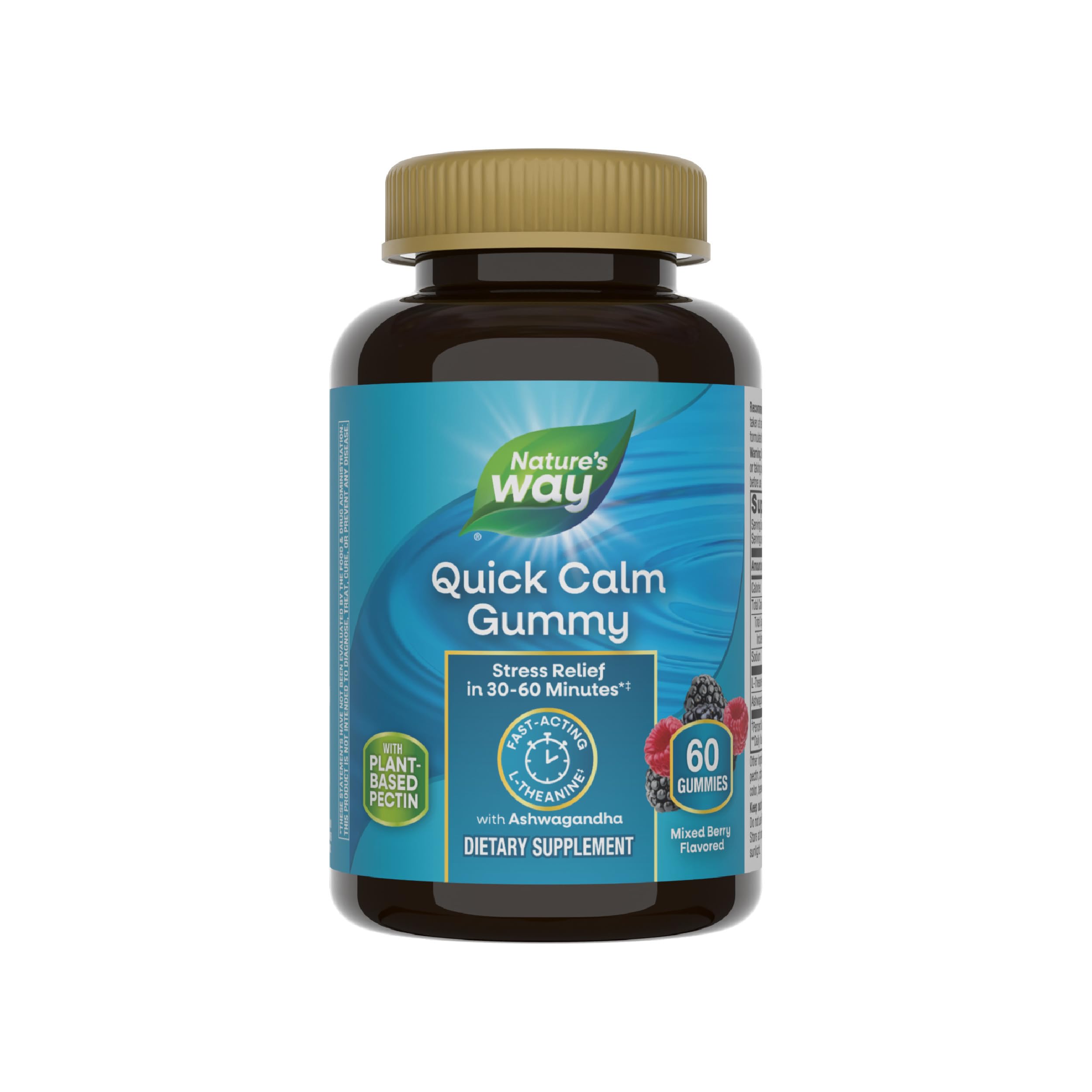 Bottle of Nature's Way Quick Calm Gummies with L-Theanine