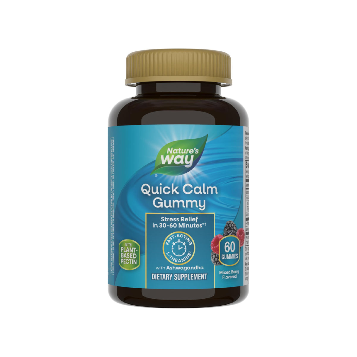 Bottle of Nature's Way Quick Calm Gummies with L-Theanine