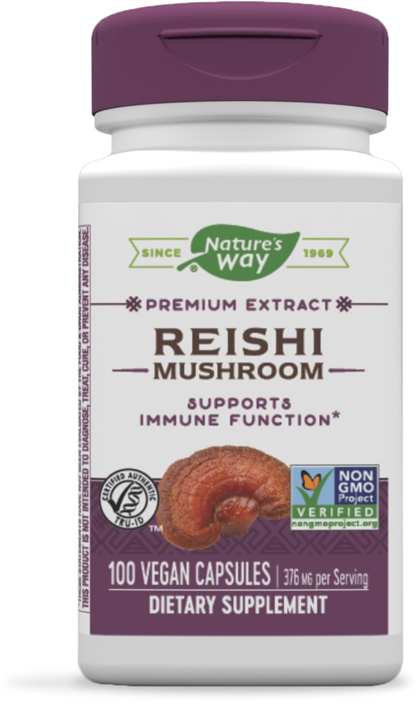 Nature's Way Reishi Mushroom bottle and label