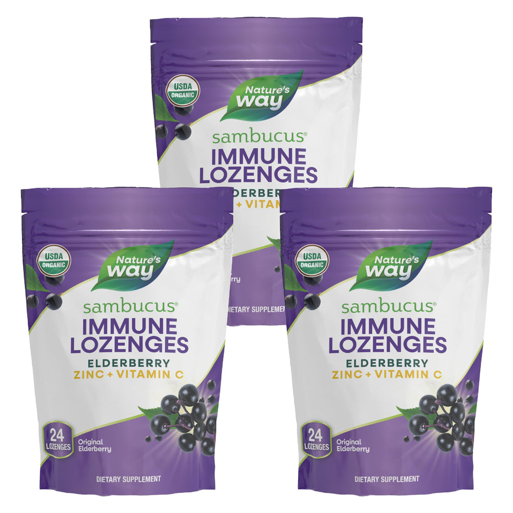 Front label of Nature’s Way Sambucus Immune Lozenges packaging