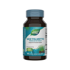 Bottle of Nature's Way Saw Palmetto Premium Extract with label