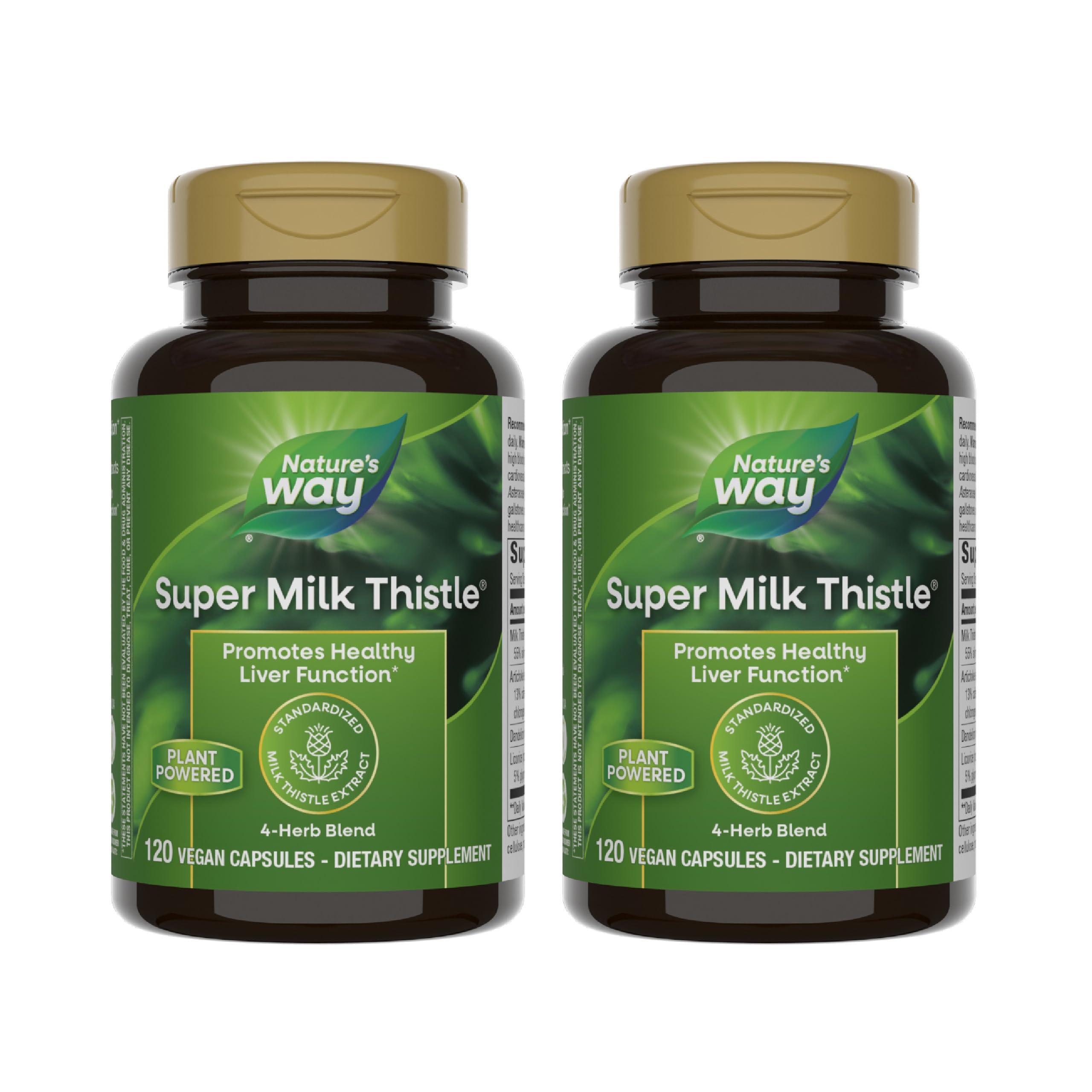 Nature's Way Super Milk Thistle 2-pack front view bottle