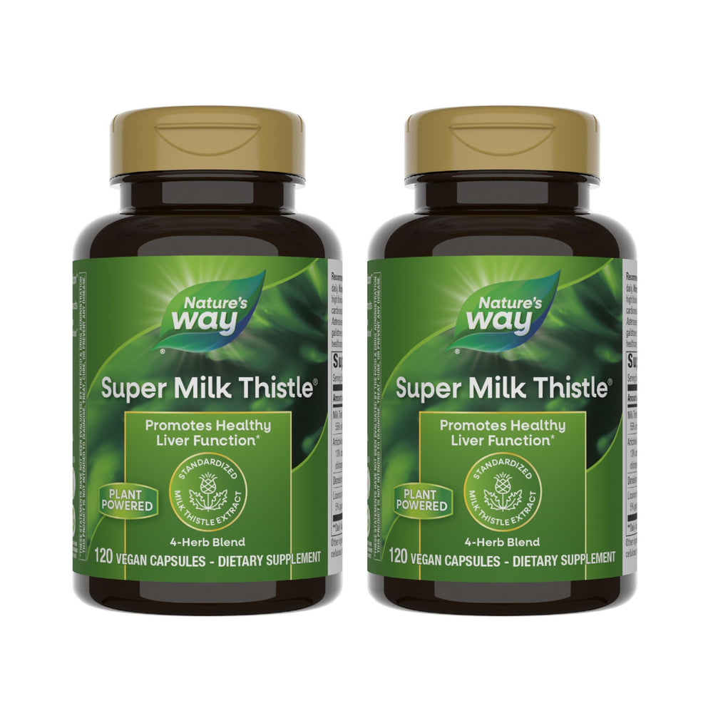 Nature's Way Super Milk Thistle 2-pack front view bottle