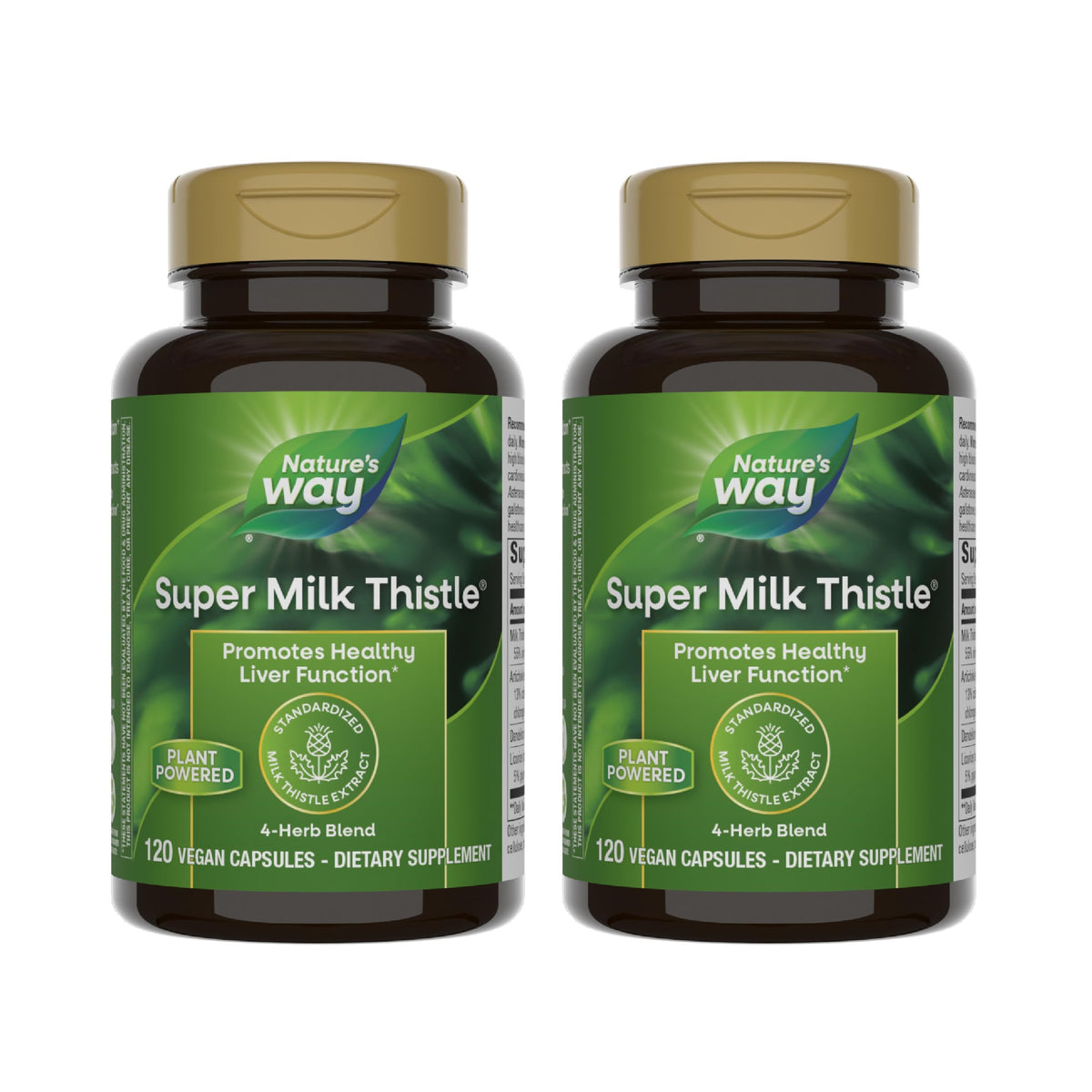 Nature's Way Super Milk Thistle 2-pack front view bottle