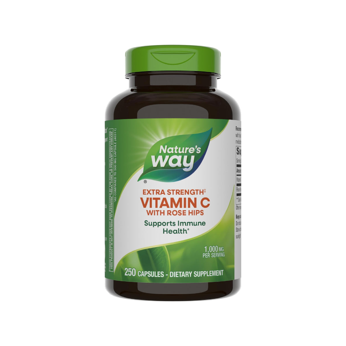Bottle of Nature's Way Extra Strength Vitamin C with Rose Hips