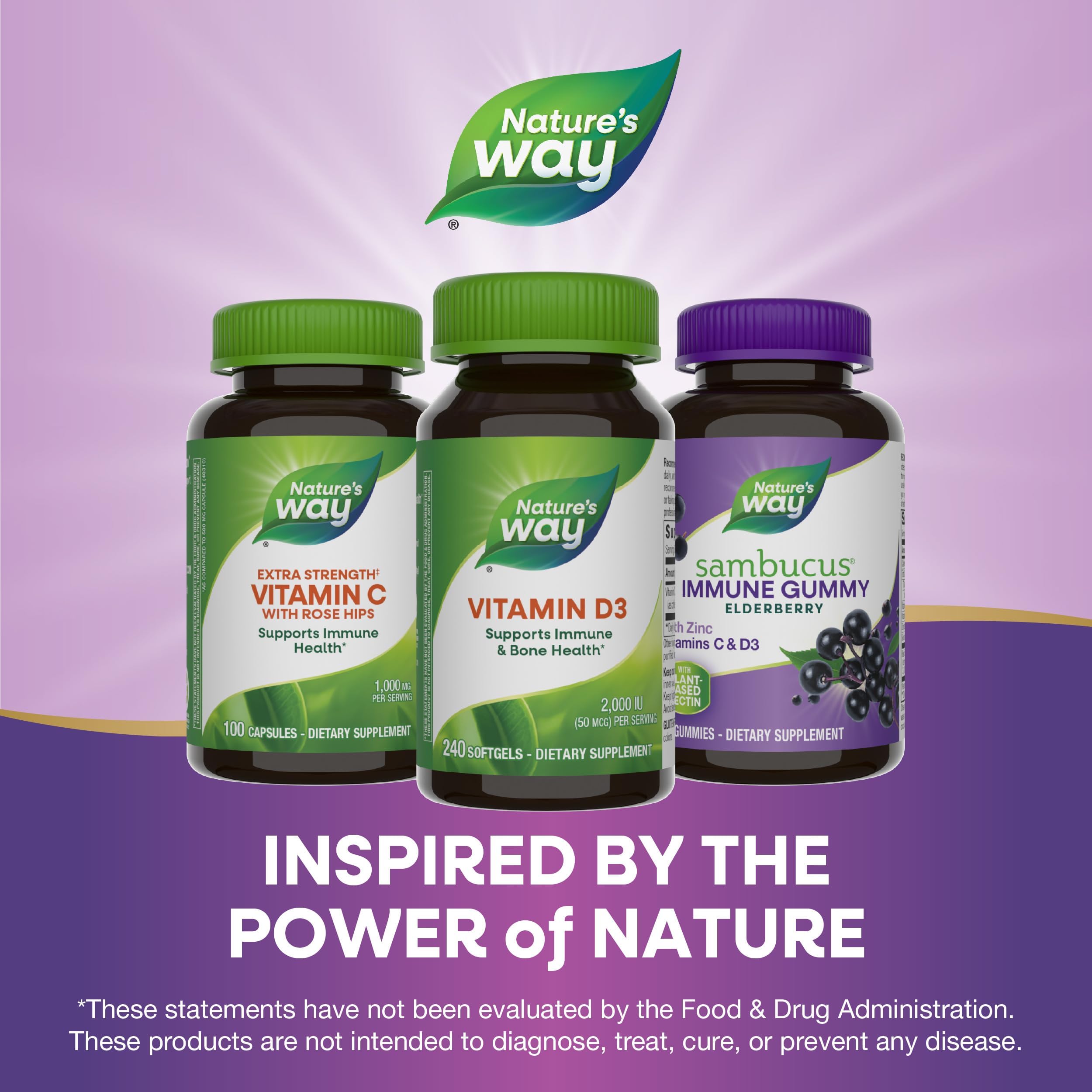 Nature's Way Vitamin D3 immune support visual suggests wellness opportunities