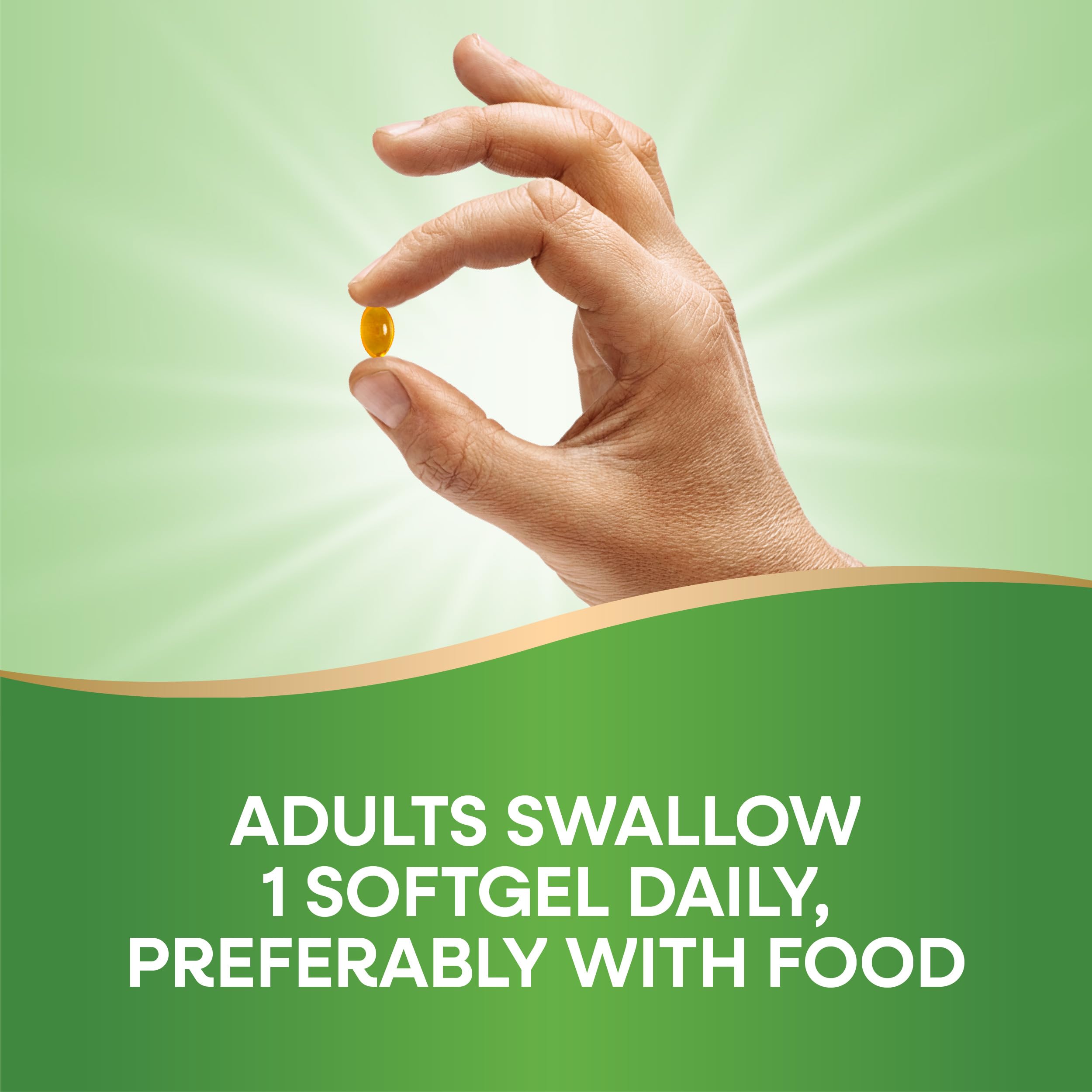 Close-up of softgel capsules in bottle