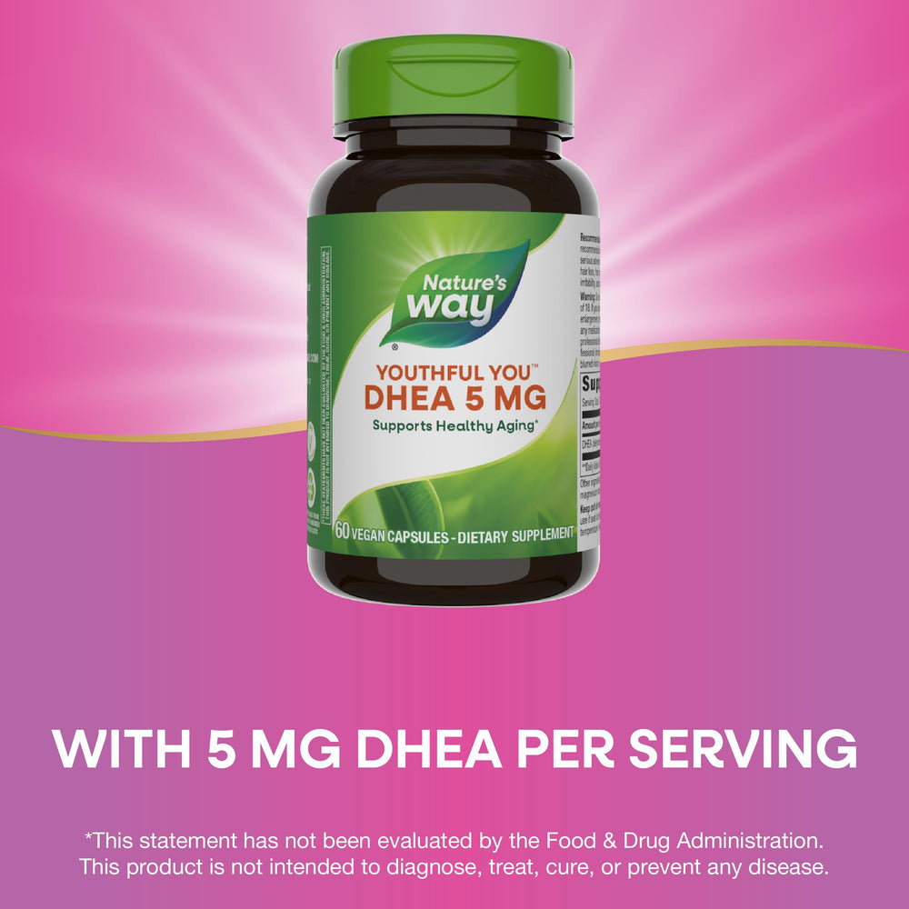 Nature's Way Youthful You DHEA 5 mg 2-pack packaging