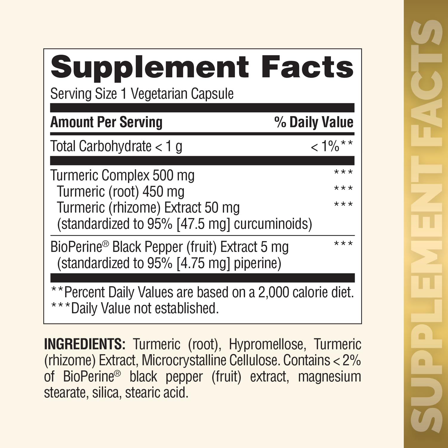 Product pack shot of Nature's Wonder Turmeric with BioPerine