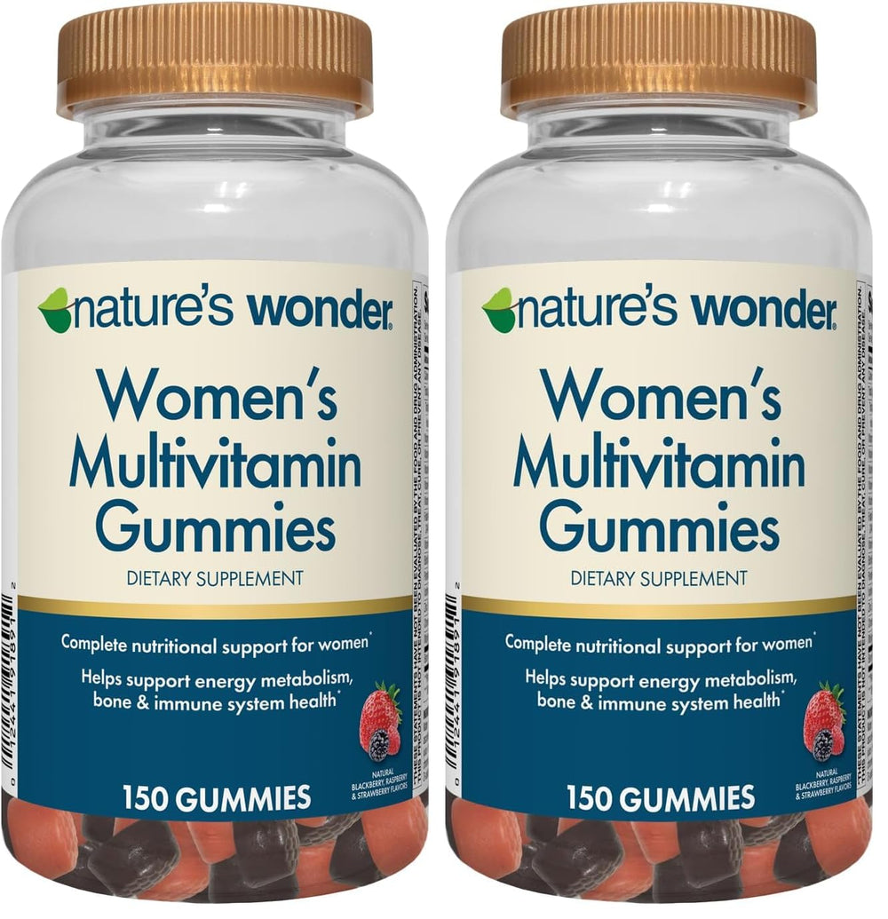 Nature's Wonder Women's Multivitamin Gummies – 150-count, pack of 2 bottles