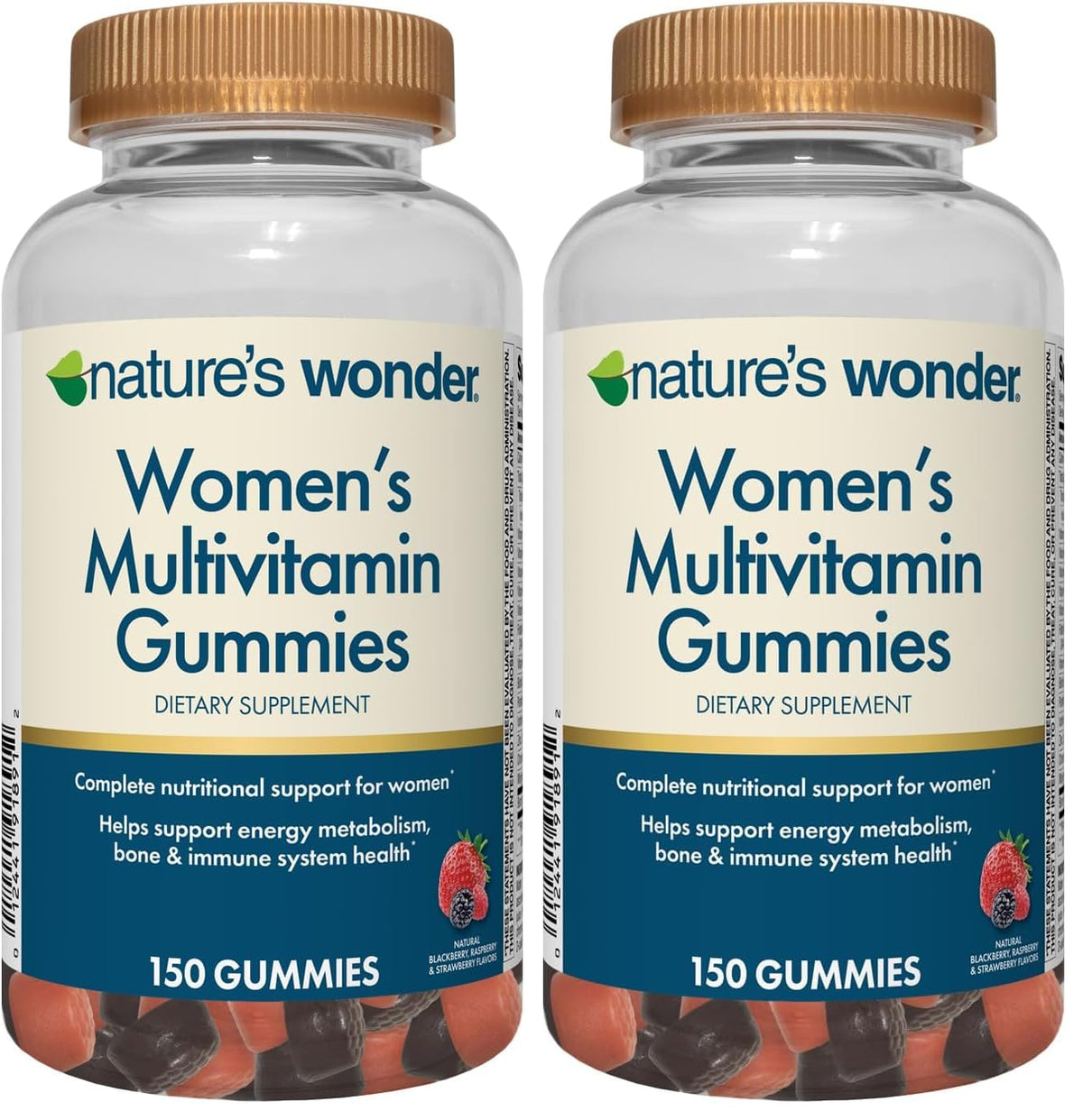 Nature's Wonder Women's Multivitamin Gummies – 150-count, pack of 2 bottles