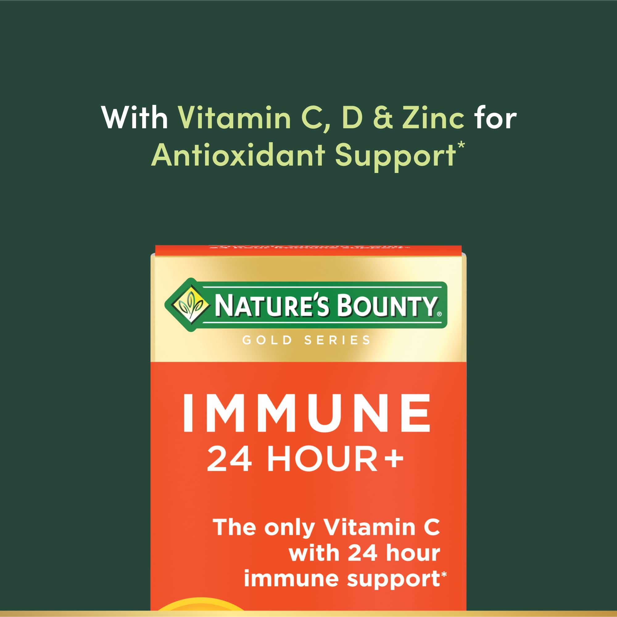 Close-up of Ester-C Vitamin C on the bottle label