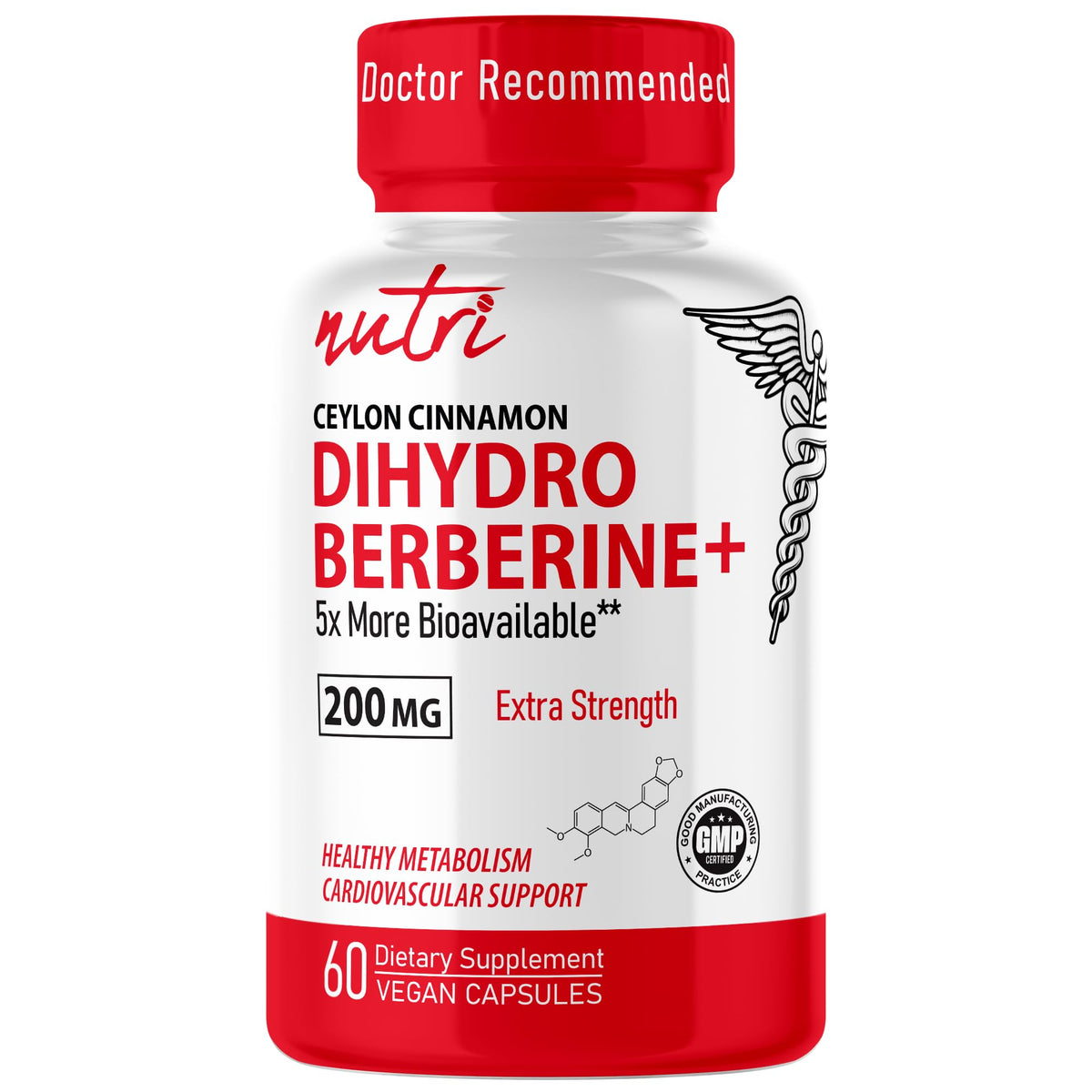Nature's Fusions Dihydroberberine bottle with 60 capsules