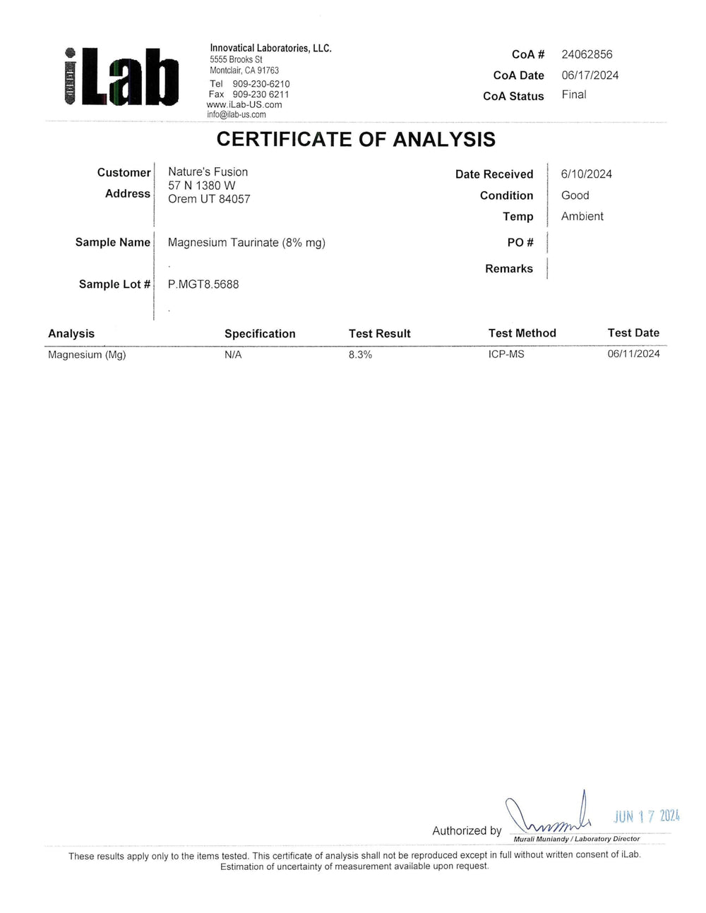 USA GMP and FDA-registered facility representation