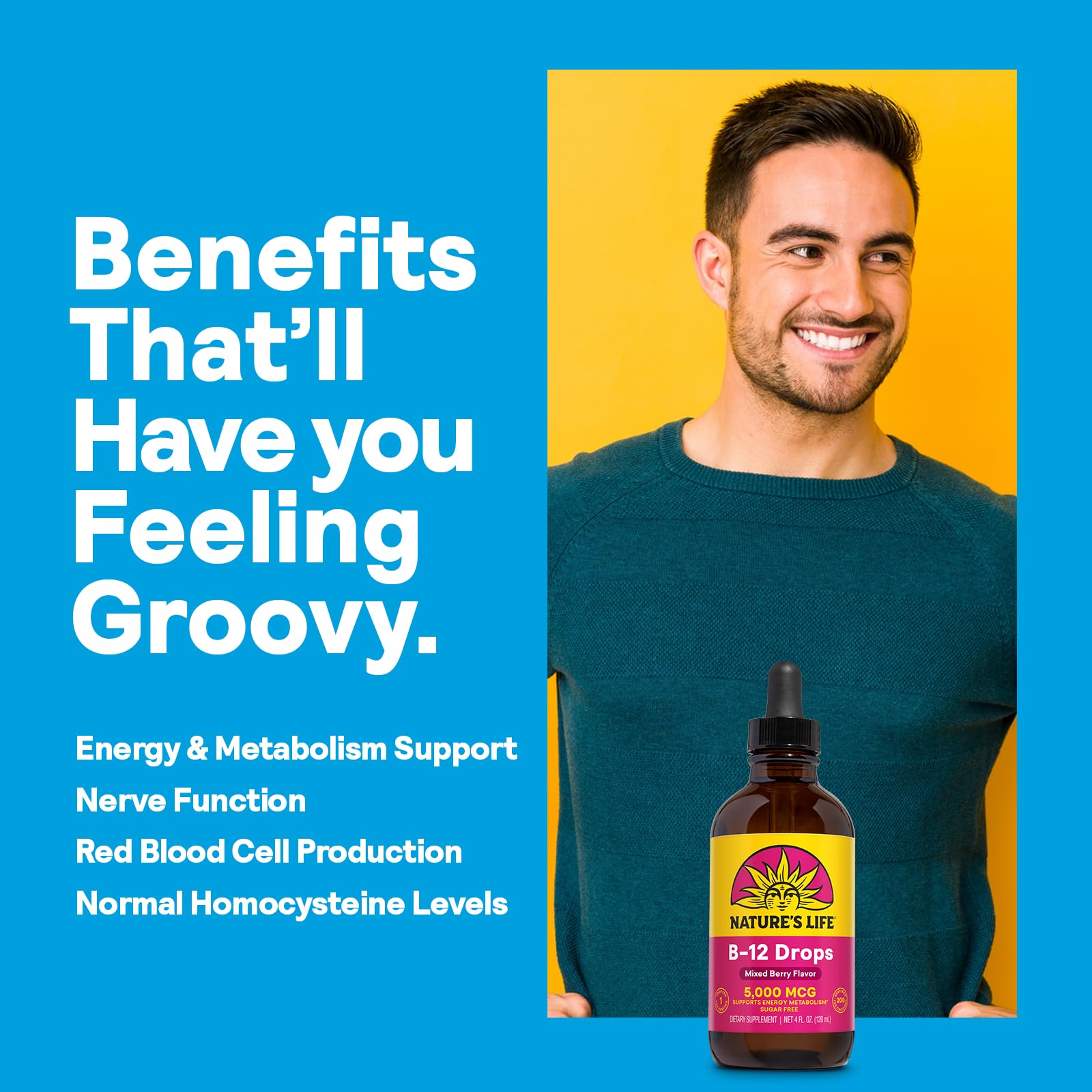 GMP Certified Nature's Life B12 Drops packaging