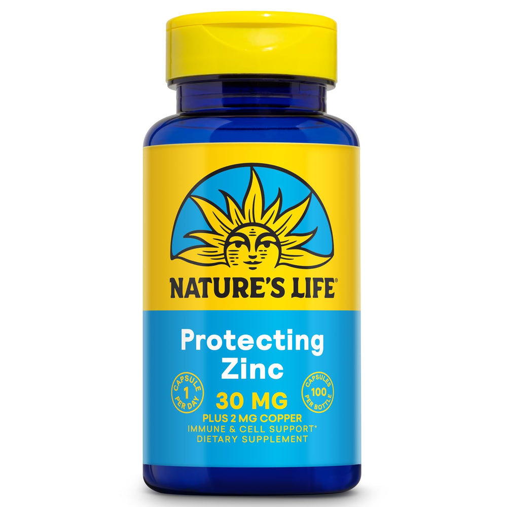 Nature's Life Zinc Picolinate 30mg + Copper 2mg label