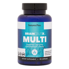 Bottle of Nature's Plus BrainCeutix Multivitamin Capsules with label