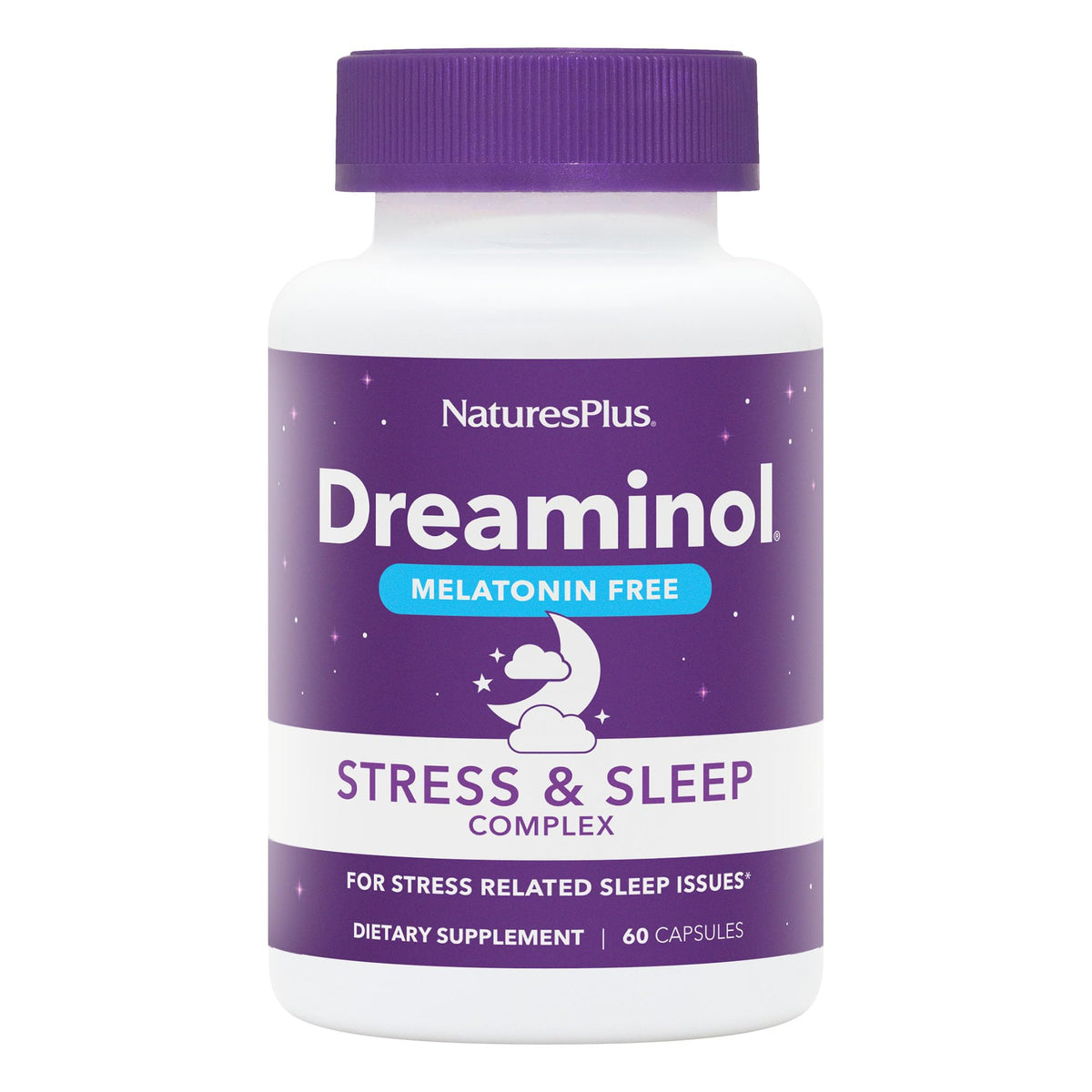 Natures Plus DREAMINOL Stress & Sleep Complex bottle and label