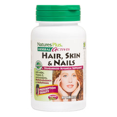 Nature's Plus Hair, Skin & Nails bottle label on white background