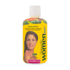 Bottle of Natures Plus Source of Life Women Liquid Multivitamin – Natural Berry Flavor