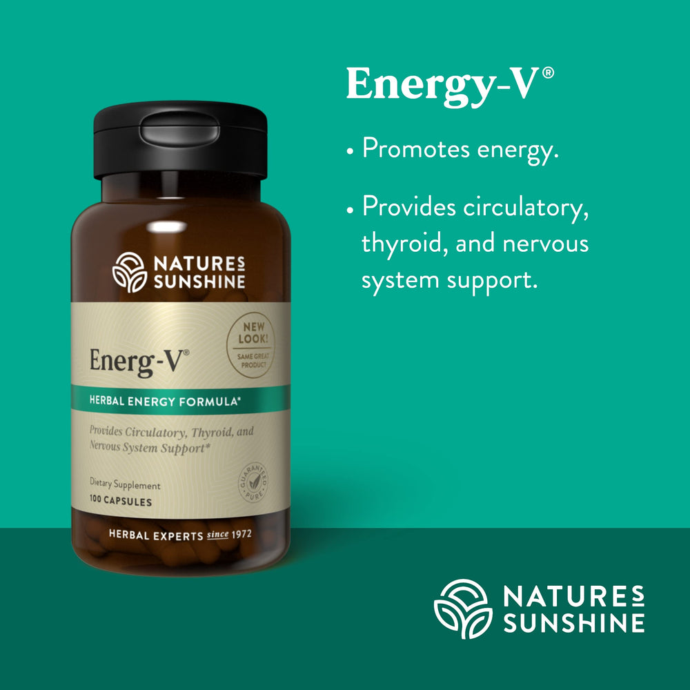 Energ-V capsules spilling from the bottle