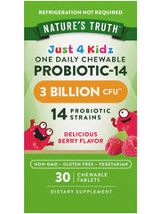 Nature's Truth Probiotics for Kids bottle with 30 berry-flavored chewables