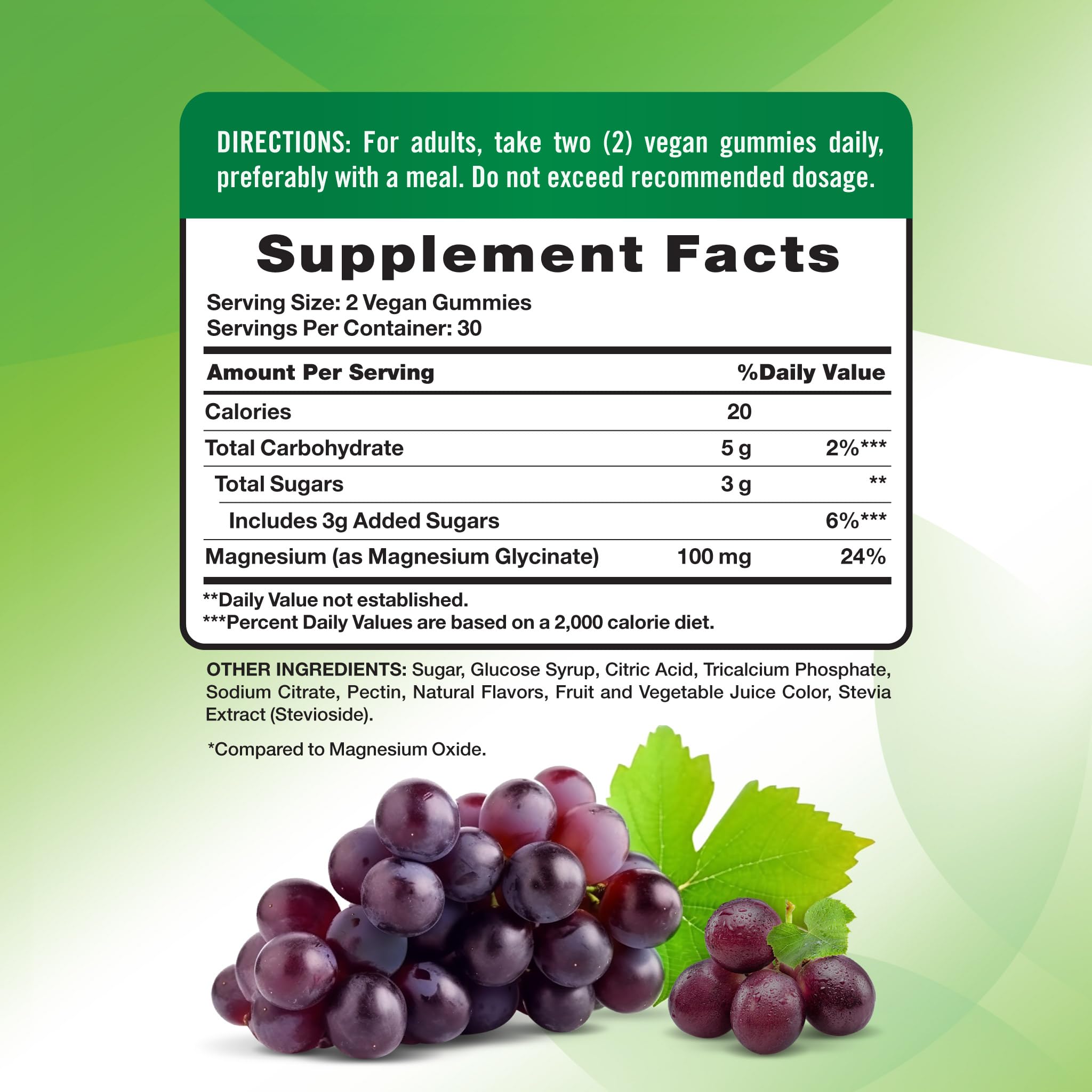 Close-up of Nature's Truth Magnesium Glycinate Gummies Sour Grape