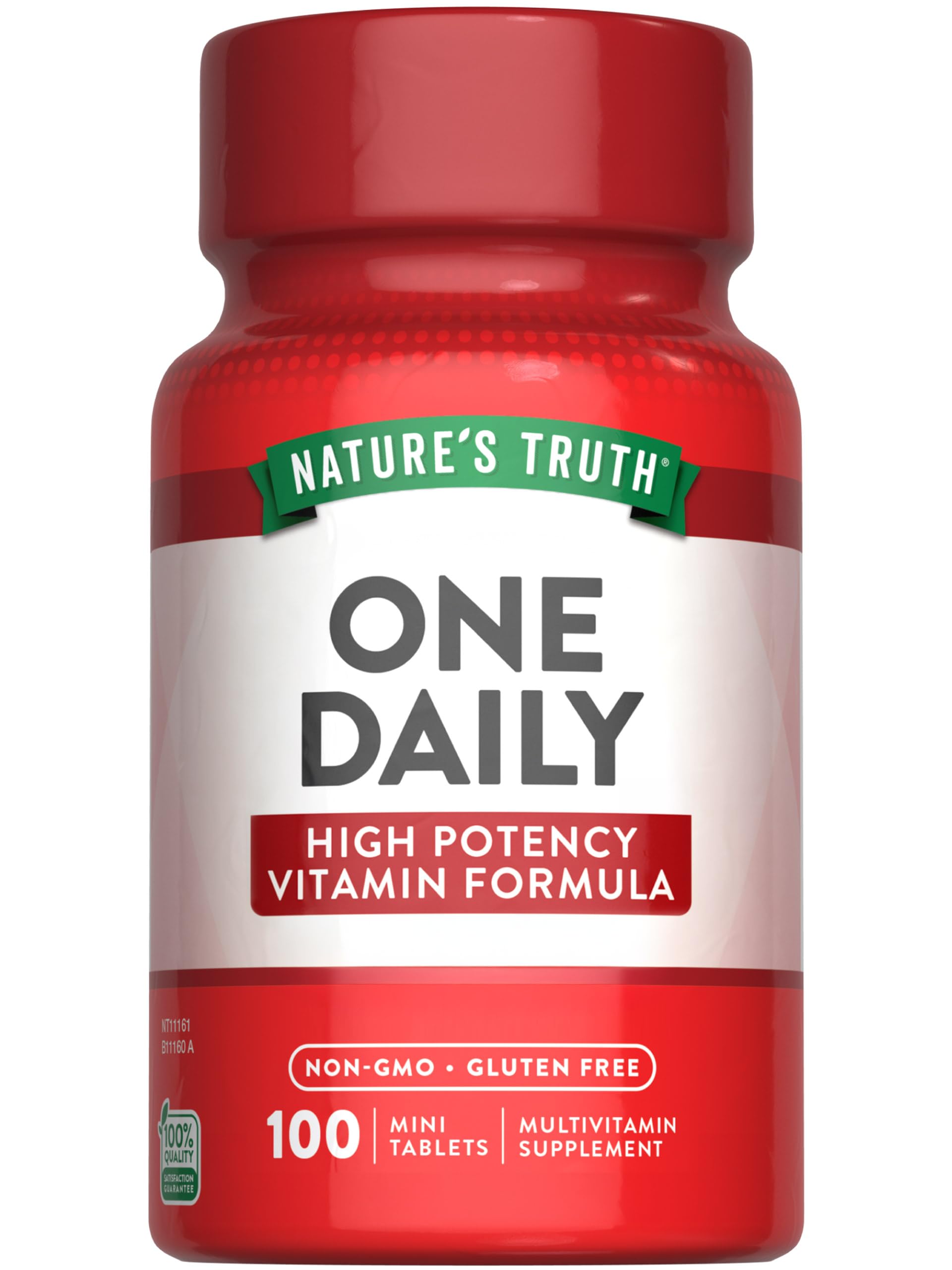 Nature's Truth One Daily Multivitamin bottle showing 100 mini tablets