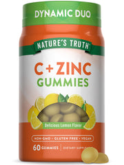 Front view of Nature's Truth Vitamin C Gummies with Zinc bottle