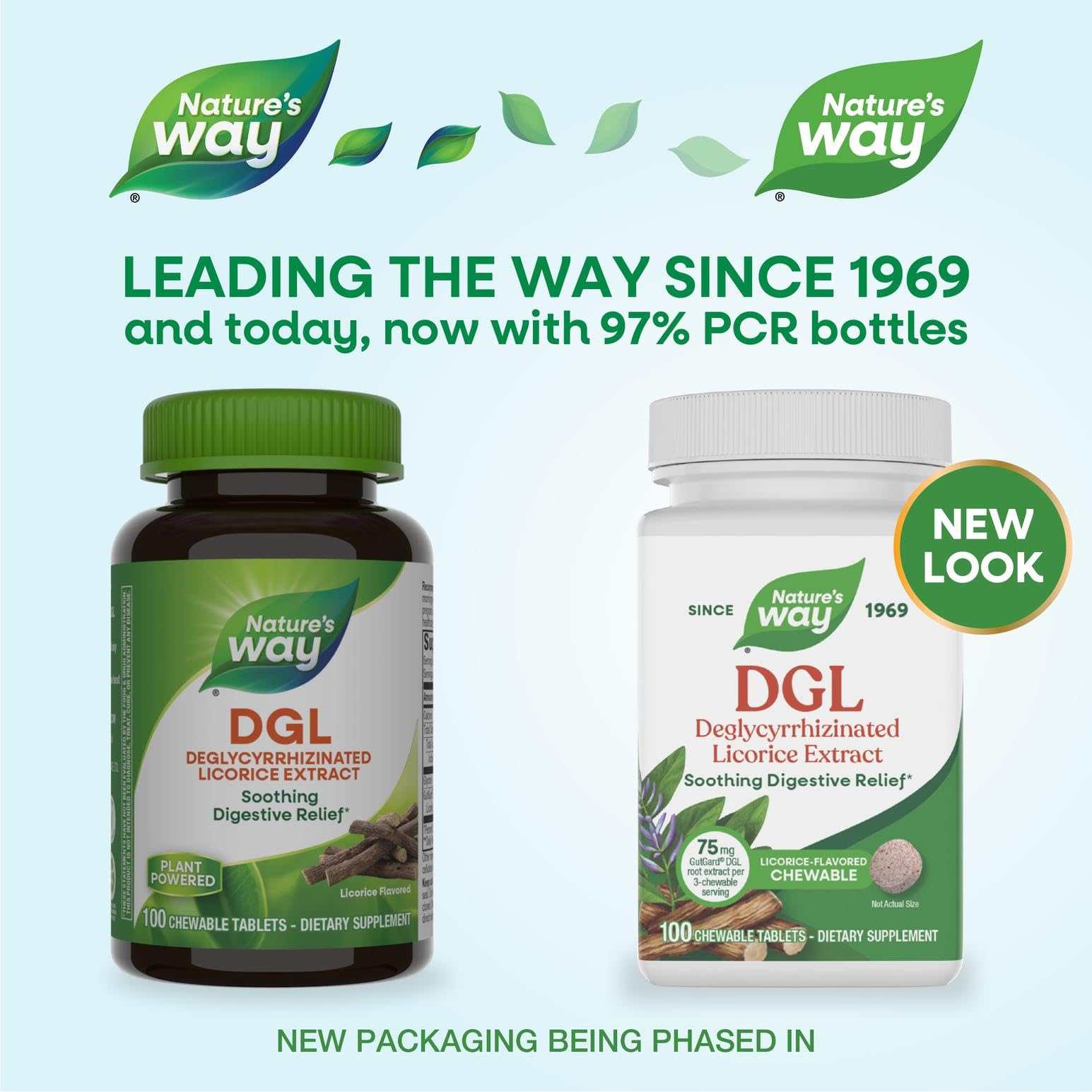 Licorice-flavored DGL chewable tablet close-up