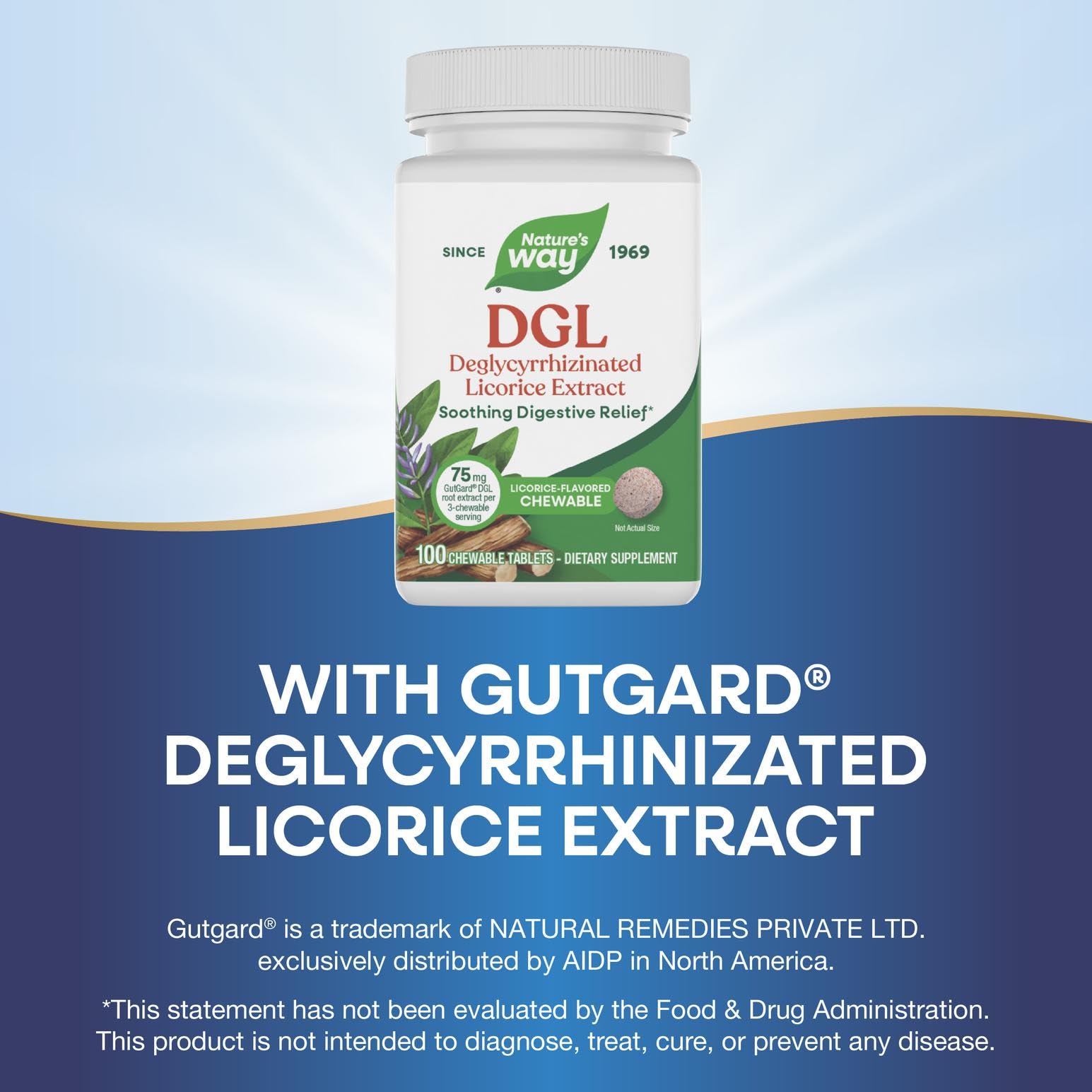 Packaging varies for Nature's Way DGL chewable tablets