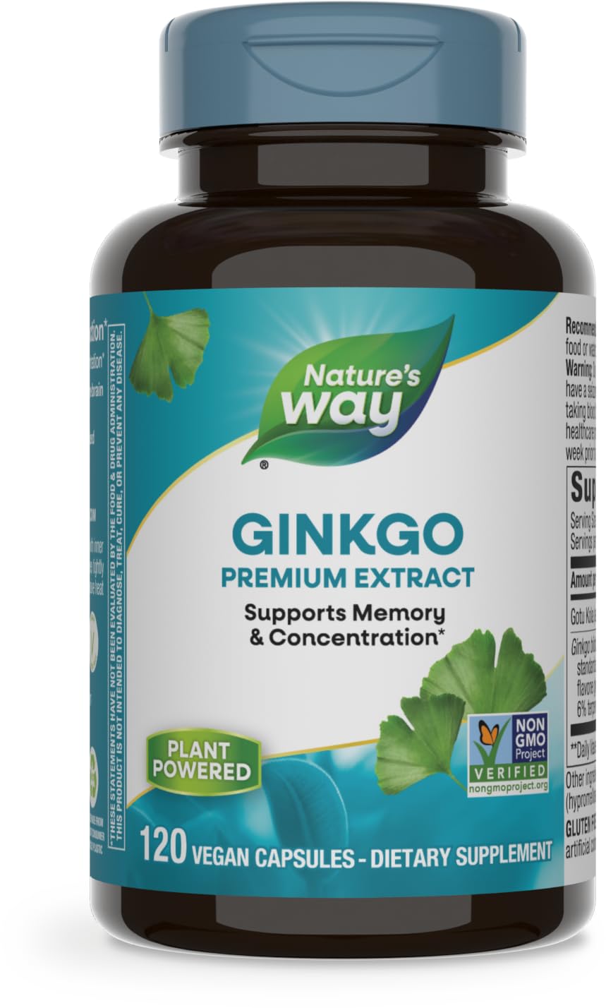 Nature's Way Ginkgo 120 capsules bottle - main image
