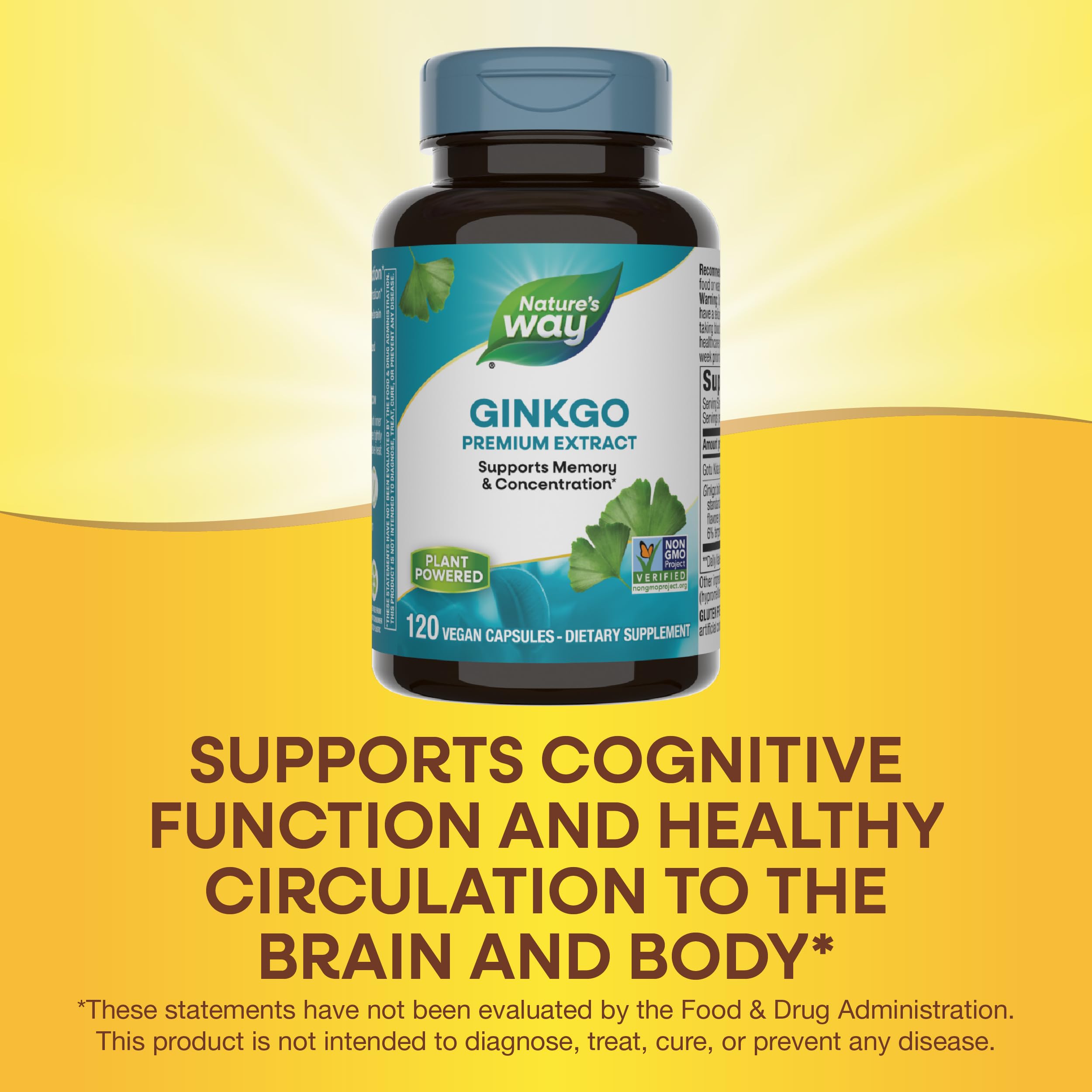 Nutrition specifications for Nature's Way Ginkgo 120 capsules