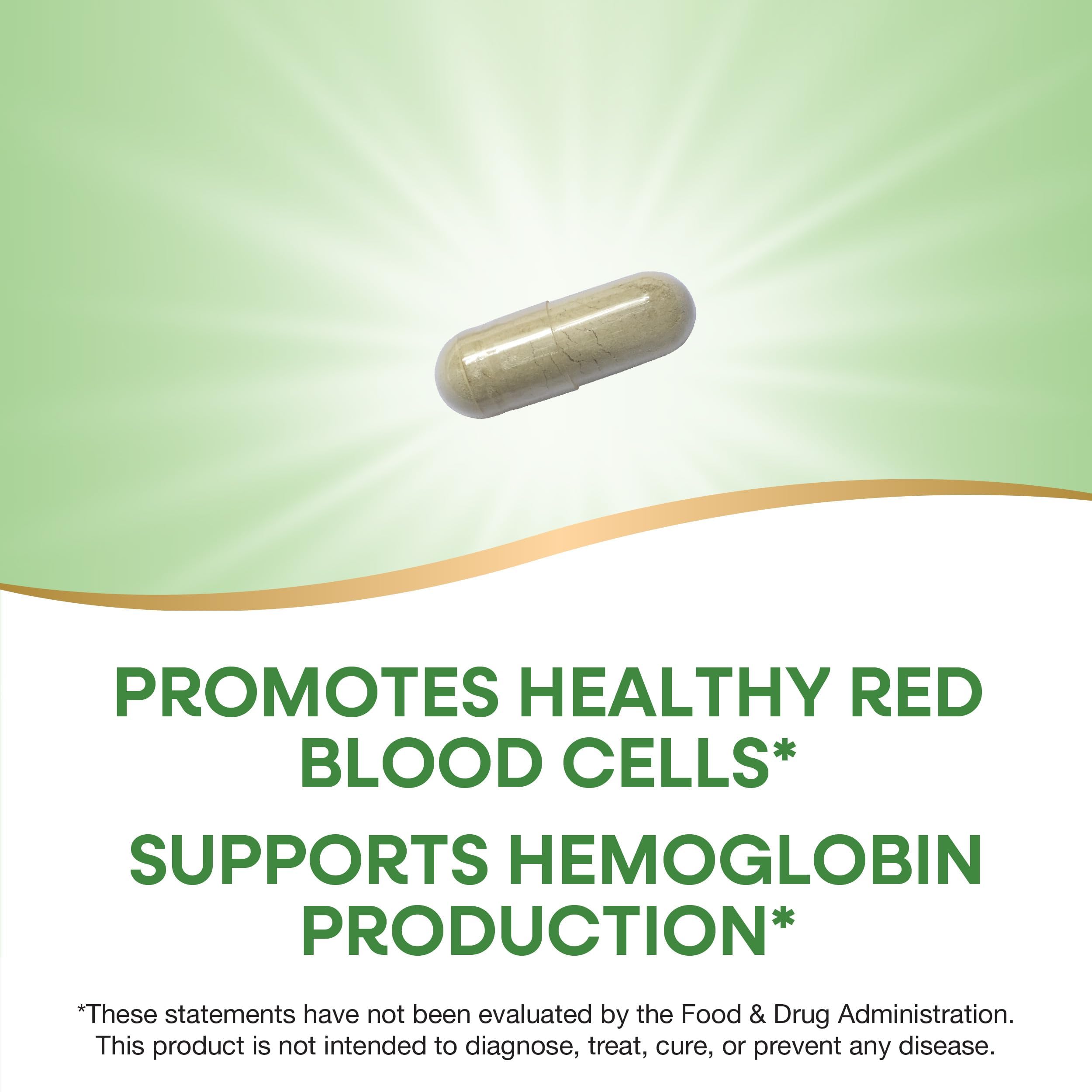 Gluten-free label on Nature's Way Iron bottle