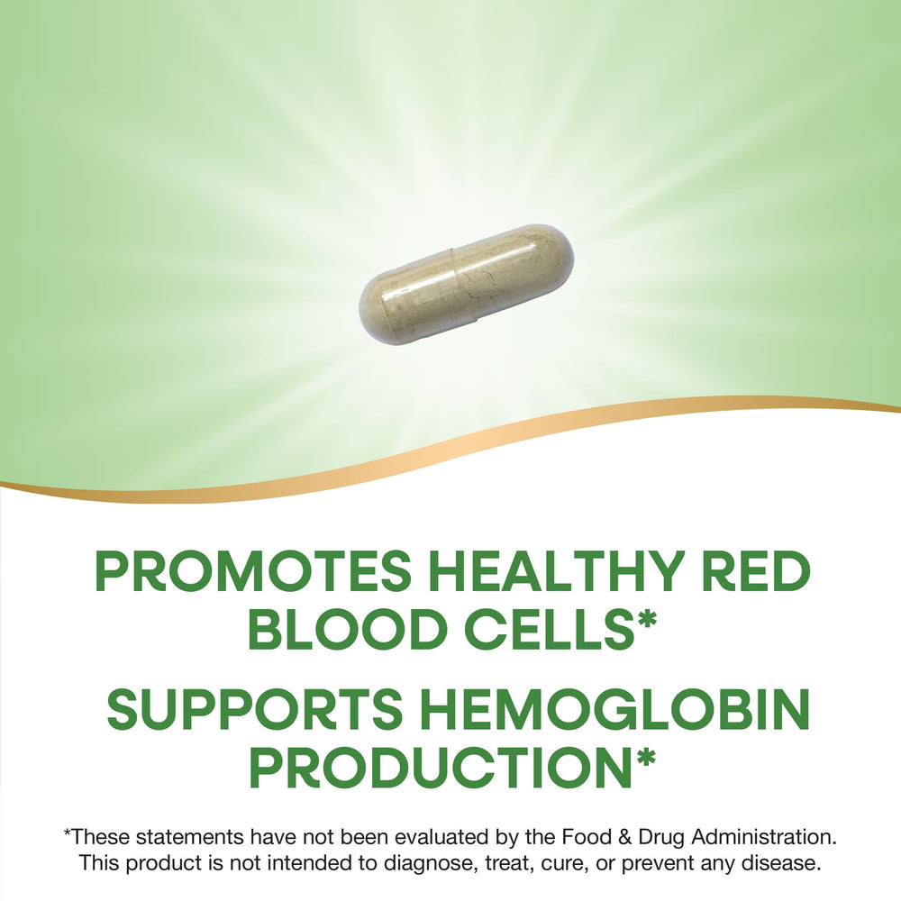 Gluten-free label on Nature's Way Iron bottle