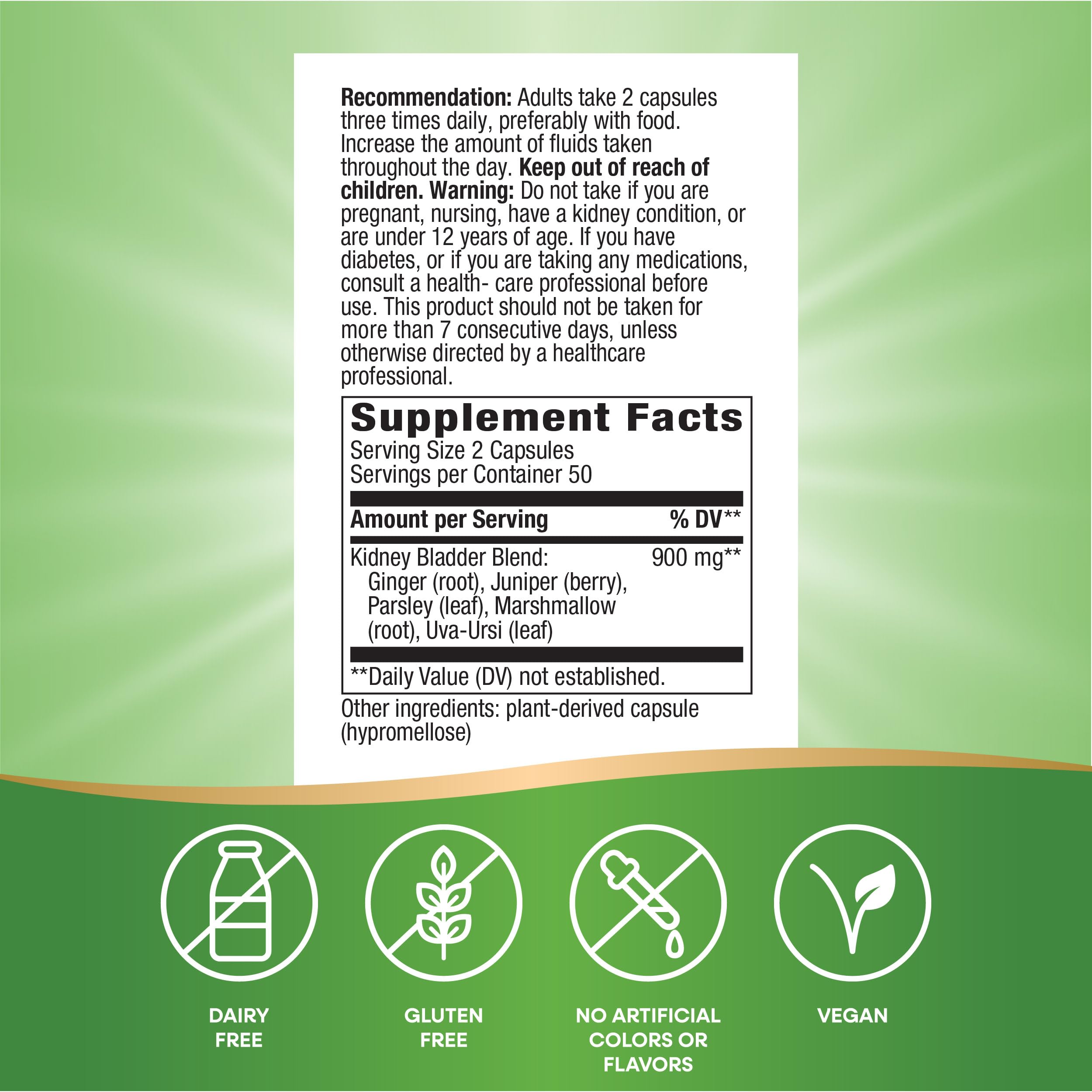 Juniper berry ingredient in Nature's Way Kidney Bladder